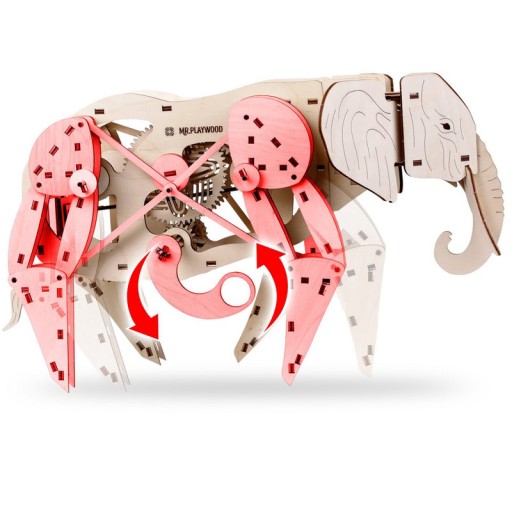 Mr. Playwood 3D Wooden Puzzle elephant/ Elephant 10004 50x27x35cm.