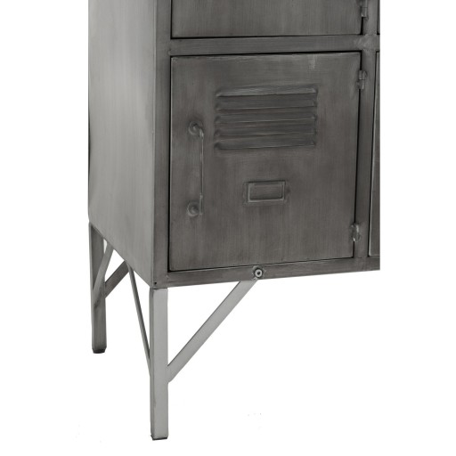 J-Line kast - 9 deuren - metaal - zilver