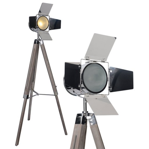 Standing lamp three-legged "Holly" made of dark nature with an E27 version, 100-140 cm high, lamp for living room, dining room or office