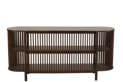 J-Line Console 2 Planks Conie Mango Wood Dark Brown