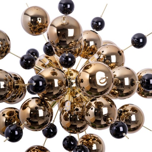 Pendant lamp "explosion" of metal and glass, G9 versions, hanging lamp for dining room, living room, hallway or office, Øca. 65 cm