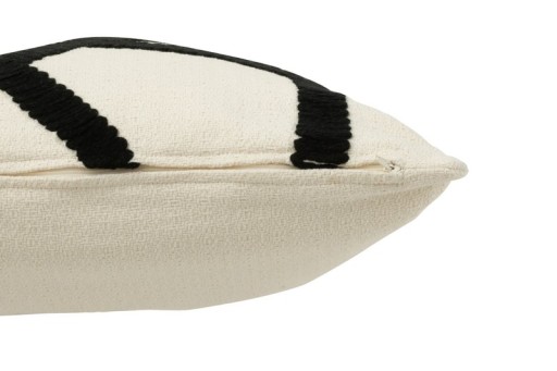 J-Line cushion Stripe - textile - white/black