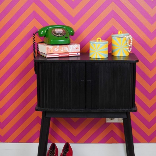 Deco Jar -Swirl - Dolomite - Geel/Mint - 11x11x14,5cm