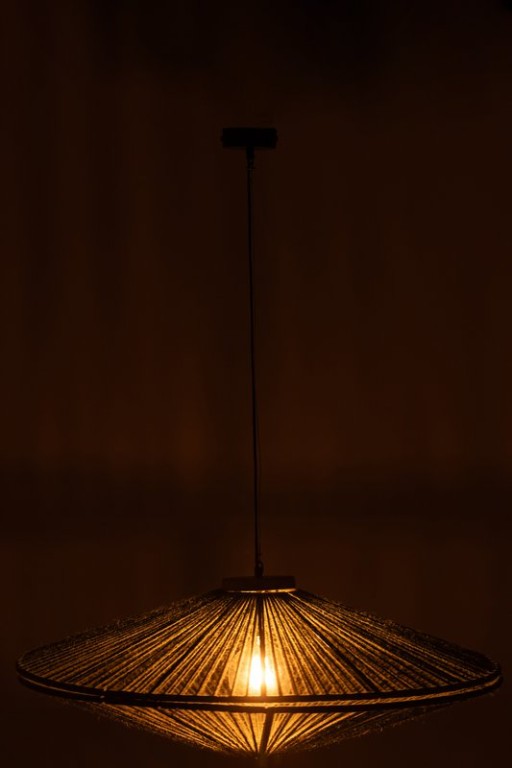 J-Line Hanging Lamp Ovni Iron/Jute Green Large