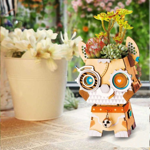 Rolife DIY Flower Pot Puppy FT742 10.8x10.6x16.6cm