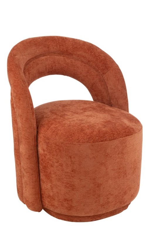 J -Line Chair Accent - Textile - Orange/Rust