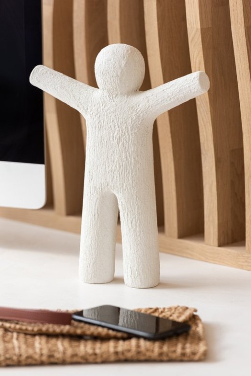 J-Line figure P'tit Maurice - polyresin - white - large