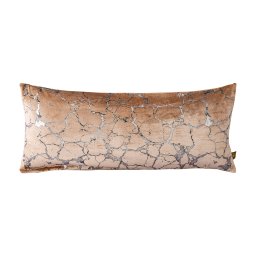 Kyleen Gold Velvet Rect Cushion Crackle Print