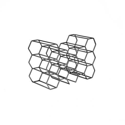 Zwart Wijnrek | Flessenrek voor 11 Flessen | 44,5x15,5x29cm