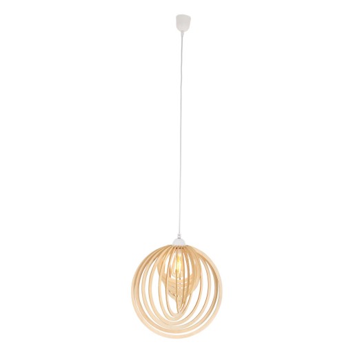 Hanger lamp "Armella" Ø 40 cm, 1x E27 (niet inbegrepen) gemaakt van hout en plastic, voor eetkamers, woonkamer, kantoor, kinderkamer