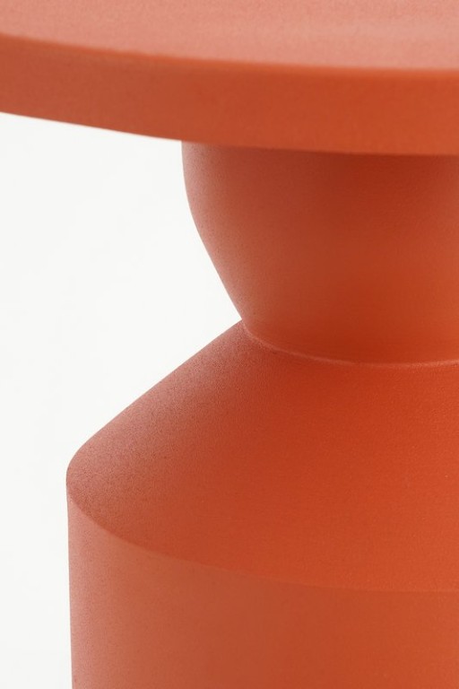 Feroza side table - H51 x Ø30 cm - Metal - Orange