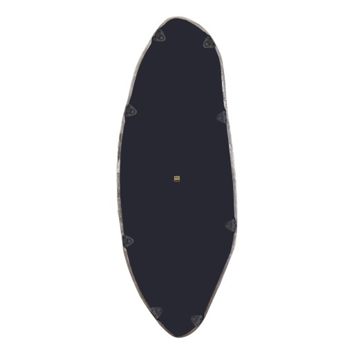 Paislie Nickel Organic Shaped Mirror Oval