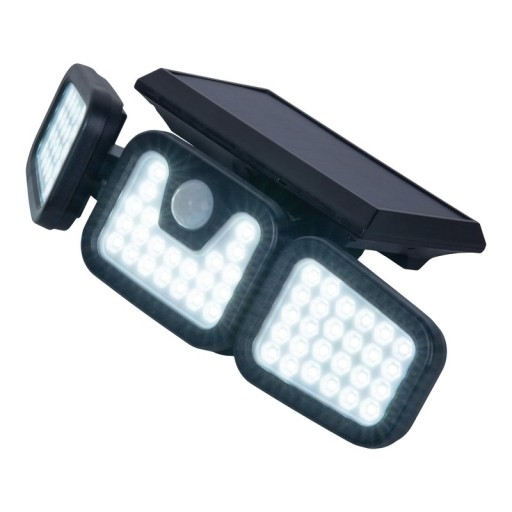 LED Solar Außenwandleuchte "Pacita", Multifunktionsleuchte Außenwandlampe aus Kunststoff in Schwarz, 28,3 x 13,5 x ca. 11 cm