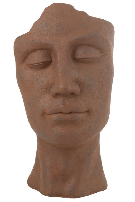 J-Line Bloempot David | Ø 36 cm | Vezelklei | Roestkleur - Groot - Product afbeelding