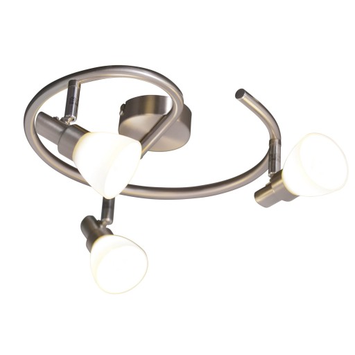 3 LED-wand u. Plafondlamp "Feltre" d:28cm silver, 28