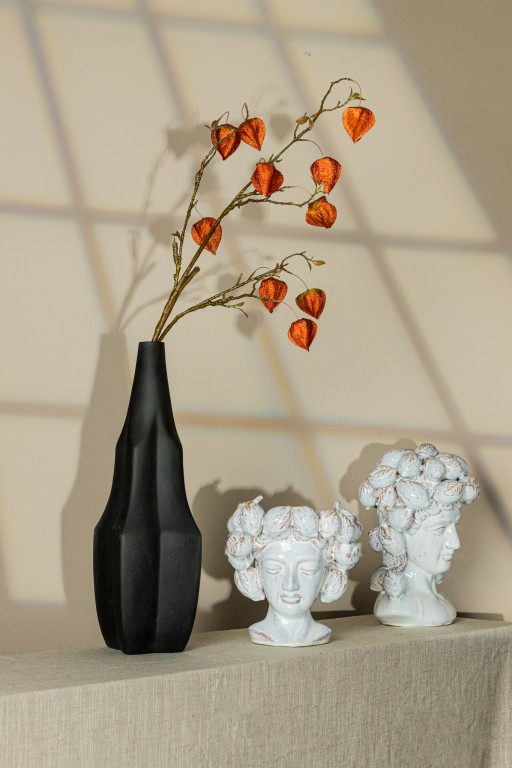 Alani White Glazed Ceramic Statue Of Women Head C