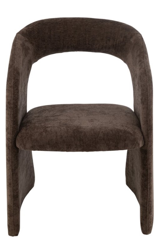 J-Line Anise Chair Textile Dark Brown