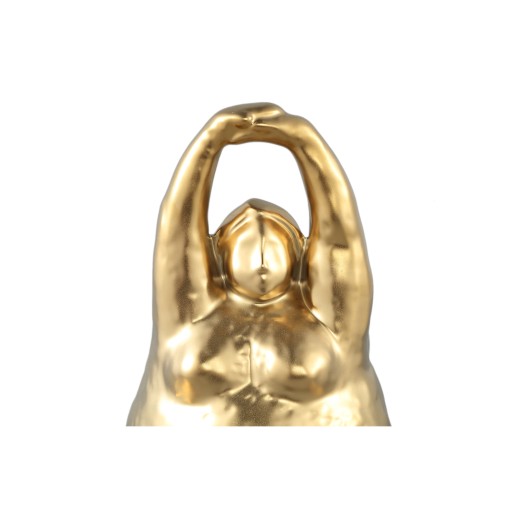 Oday Gold Ceramic Women Statue Sitting A