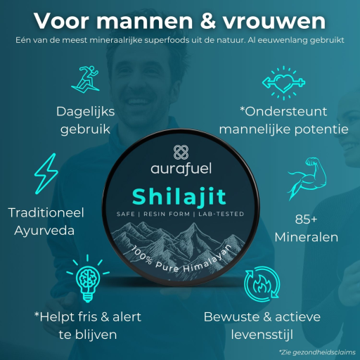 Aurafuel Pure Shilajit Resin | 100% Puur | Getest & Krachtig | Natuurlijk Supplement - 25 gram