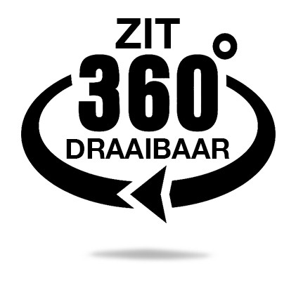 Belmonte 360° Velvet Eetkamerstoel | Zwart Onderstel | Met Armleuning - Dark grey