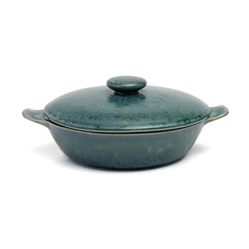 The Aqua Stew Pot | Set van 4 | Keramisch | Blauw Ø25 cm | Handgemaakt uit Portugal