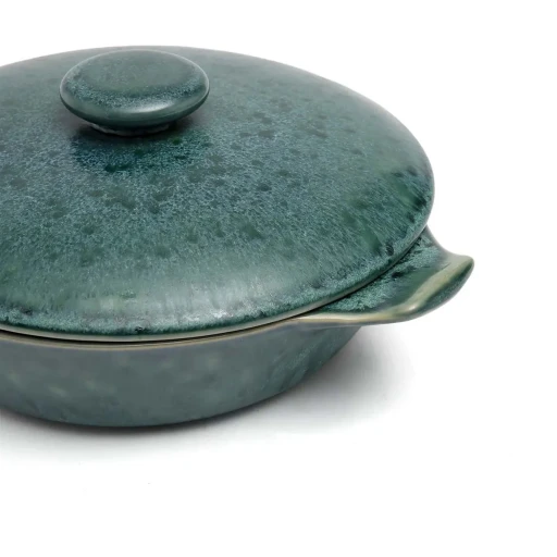 The Aqua Stew Pot | Set van 4 | Keramisch | Blauw Ø25 cm | Handgemaakt uit Portugal