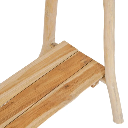 The Cloth Rack | Kledingrek Naturel Teakhout | Stijlvolle Opberger | Binnen en Overdekt Buiten