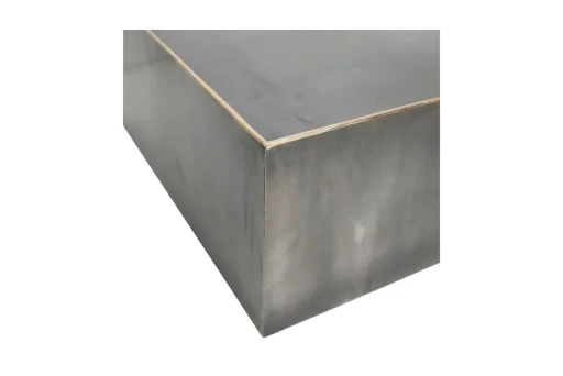 Irvy Nickle Iron Salontafel | Set van 2 | Vierkant | Gouden Rand | 81x81x35 cm