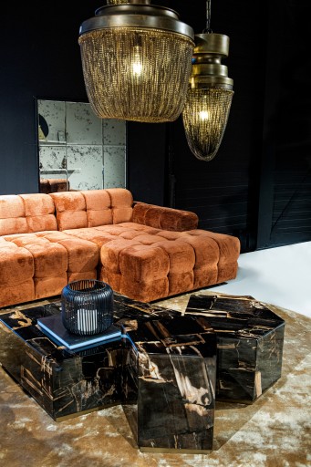 Rayn Petrified Wood Salontafel | Black – M | 53x66x35,5 cm