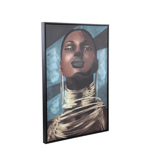 Muniba Liver Schilderij | Polyester | Vrouwengezicht S | 63x93x4 cm