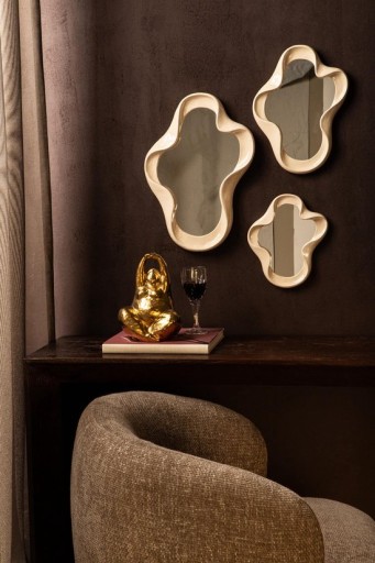 Hannah Organische Spiegel | Cream Poly | Glanzend L – 35x50x3 cm