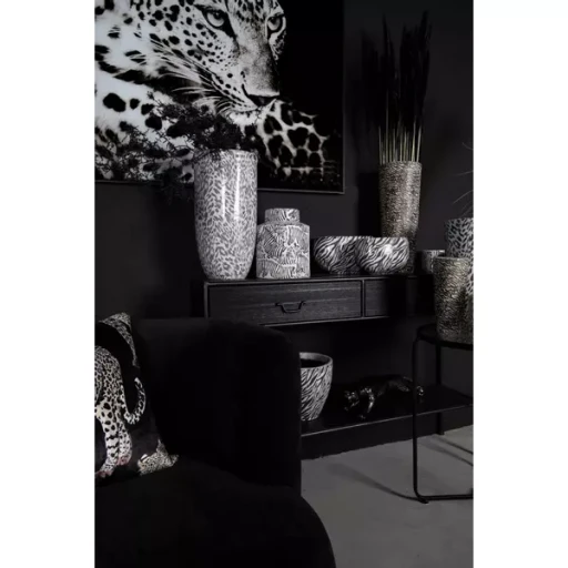 Ray Wandtafel | Zwart Hout | Metalen Frame | 2 Lades – Klassiek Design