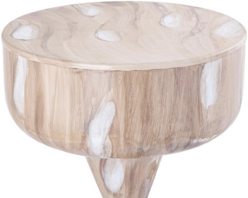 Maran Sidetable | Crème | Ronde Celvorm | Shiny – Large
