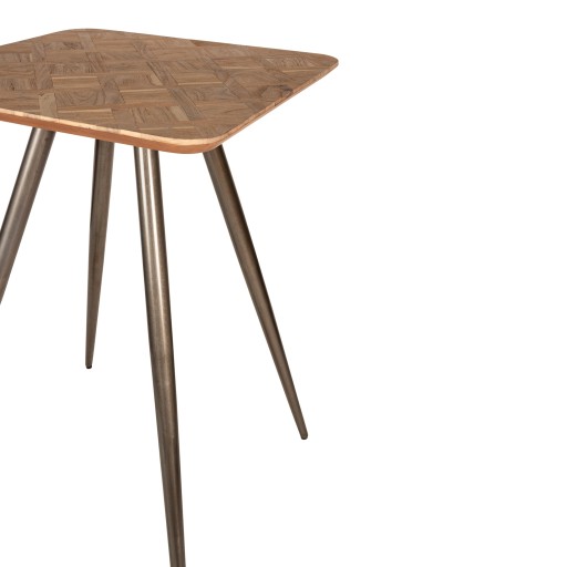 Fieron Barkruktafel | Natuurlijk Hout | Vierkant | Dunne Uitstaande Poten