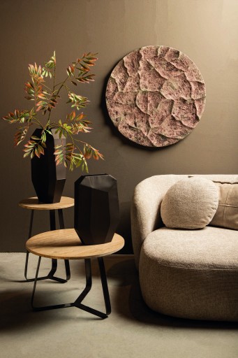 Rafet Grijs Cement Wandpaneel | Rond L, Ruwe Afwerking