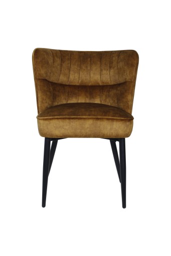 Marth Brown Dining Chair | Luxe Velvet Eetkamerstoel | Pocketvering