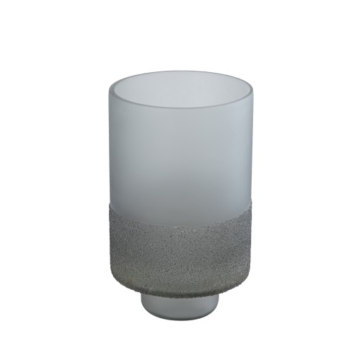 Miral Grey Glass Round Stormlight | Frosted Bottom L
