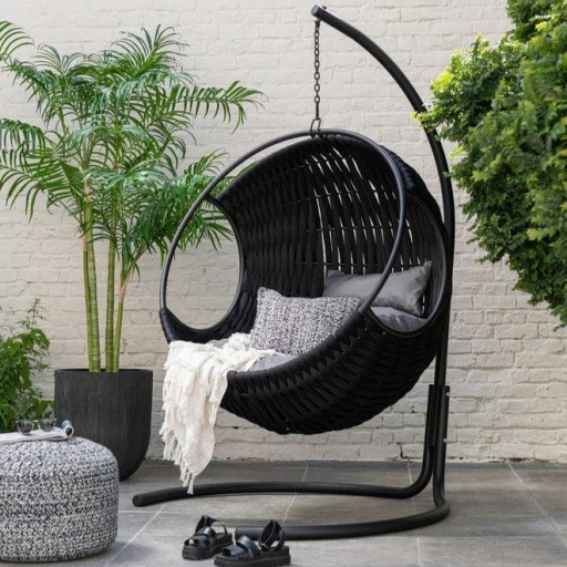 J-Line Bamboepalm in Pot Plastiek | Groen/Zwart | Small H170 cm