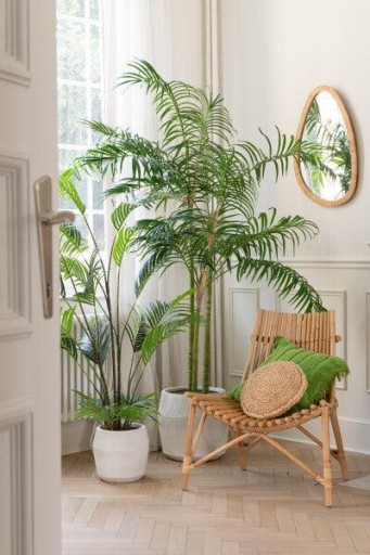 J-Line Bamboepalm in Pot Plastiek | Groen/Zwart | Small H170 cm