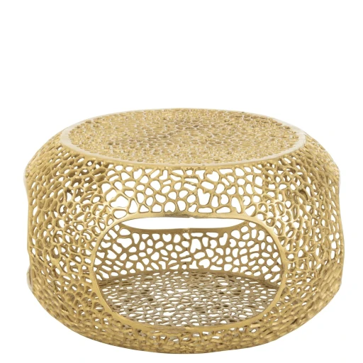 J-Line Salontafel Aluminium | Goudkleurig | Rond – Small – 76,2×76,2×40,6 cm