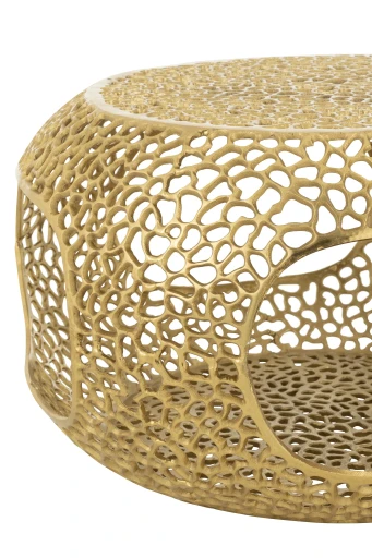 J-Line Salontafel Aluminium | Goudkleurig | Rond – Small – 76,2×76,2×40,6 cm