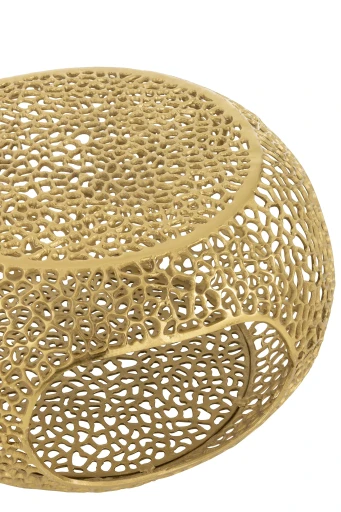 J-Line Salontafel Aluminium | Goudkleurig | Rond – Small – 76,2×76,2×40,6 cm