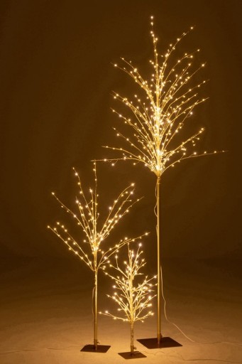 J-Line Kale Boom + LED | Metaal Goud | Large – 180 cm | Onderhoudsvriendelijke Decoratie