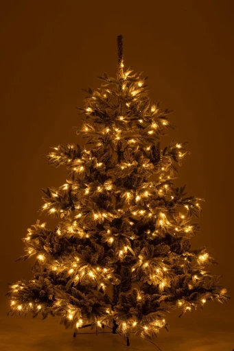 J-Line Kerstboom 420 LED | Besneeuwd Donkergroen/Lichtgrijs | Large – 240 cm – Kunstkerstboom