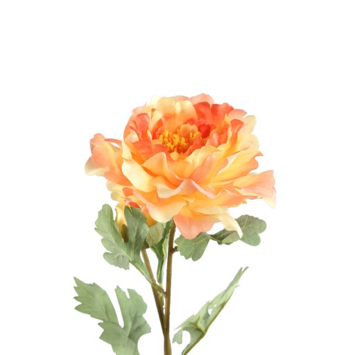 Peony Kunstbloem | Oranje | Met Knop – 58 cm