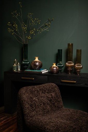 Tiess Zwarte Houten Sidetable | 2 Laden, Modern Design