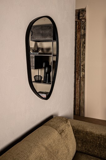 Duana Playful Rusty Black Iron High Cabinet | Hoge Metalen Kast in Zwart/Roestlook | 198 cm Hoog