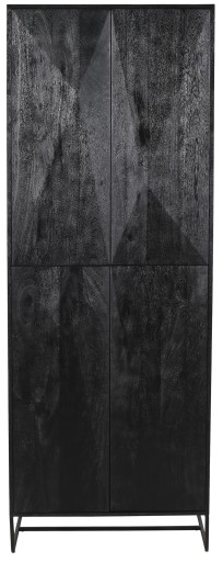 Onyx Cabinet Black | 4-Deurs Kast | Geometrische Patronen – 220 cm