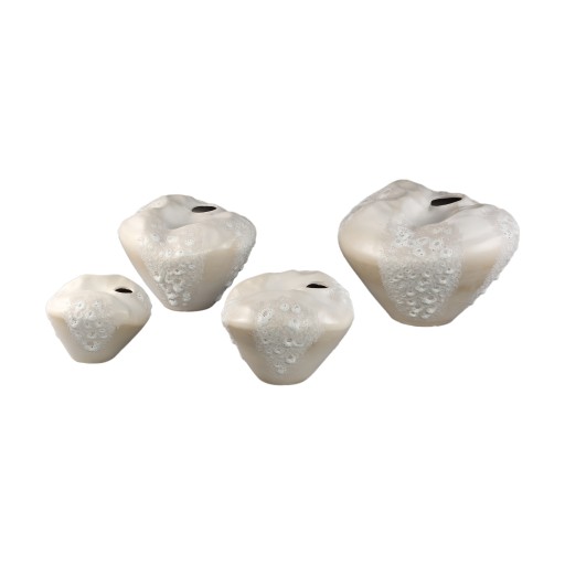 Dangelo Cream Ceramic Irregular Vase XL | Koraalvormige Keramieken Vaas 43x32x44 cm