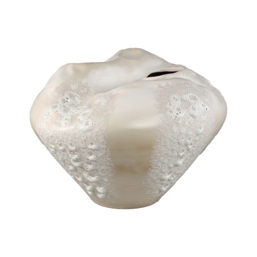 Dangelo Cream Ceramic Irregular Vase XL | Koraalvormige Keramieken Vaas 43x32x44 cm